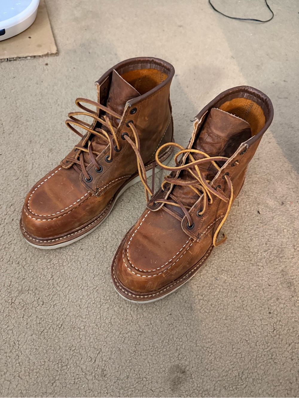 Red Wing Heritage 1907 Classic Moc 6-Inch Boots as 7.5D - Copper Rough & Tough
